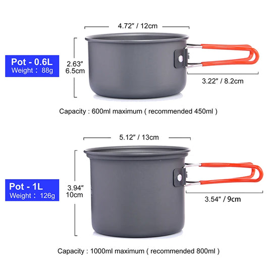 Outdoor Cookware and Stove Set