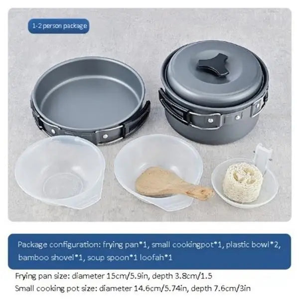 Foldable Picnic BBQ Pot Set for Outdoor Camping