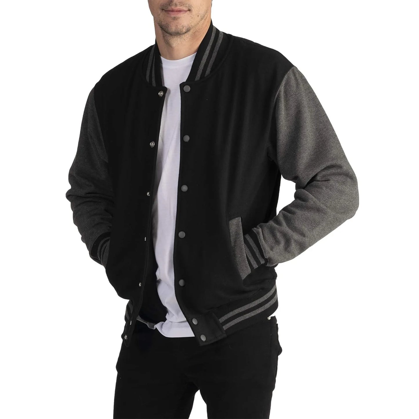 Baseball Jersey Bomber Men's Casual Plus Size Jacket