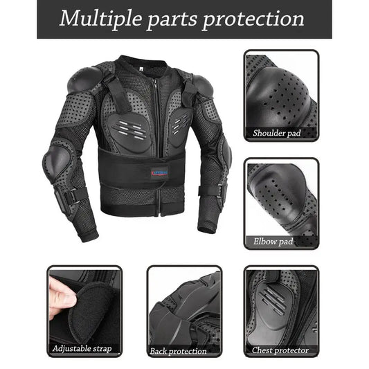 Motorcycle Skateboard Back Chest Elbow Armor Protection Jacket