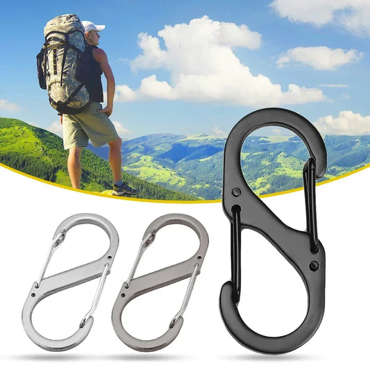 6Pcs S Shaped Metal Double Hook Carabiner