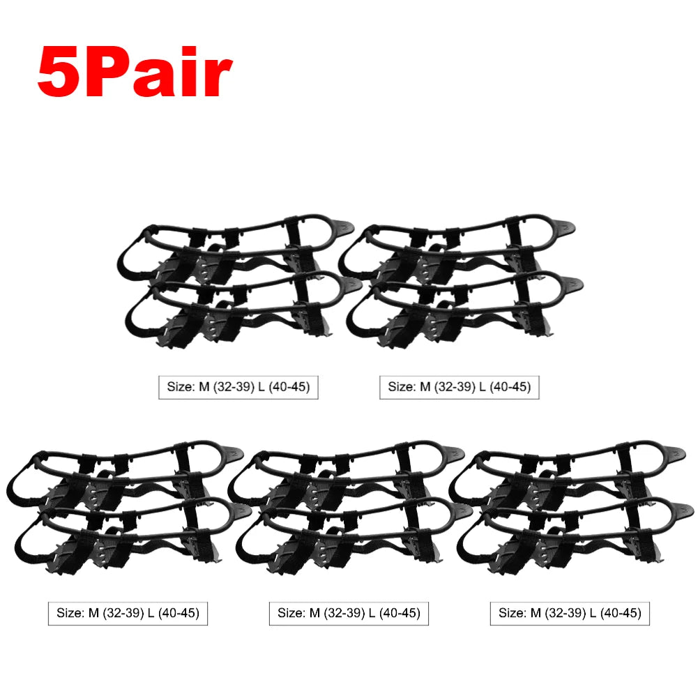 24 Teeth Crampons Anti-Slip Ice Gripper Shoe Covers