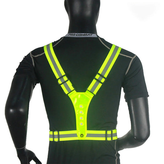 LED Cycling Running High Visibility Sports Vest Reflective Belt