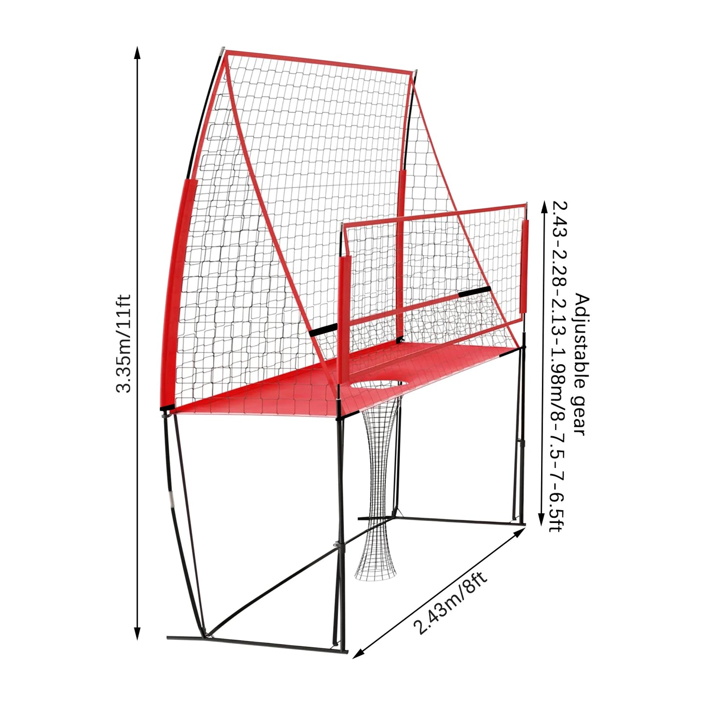 Adjustable Tennis/Badminton/Volleyball Nylon Training Net