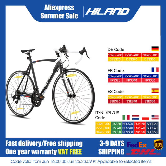 Road and Racing Bike, 14 speeds, aluminum frame, unisex