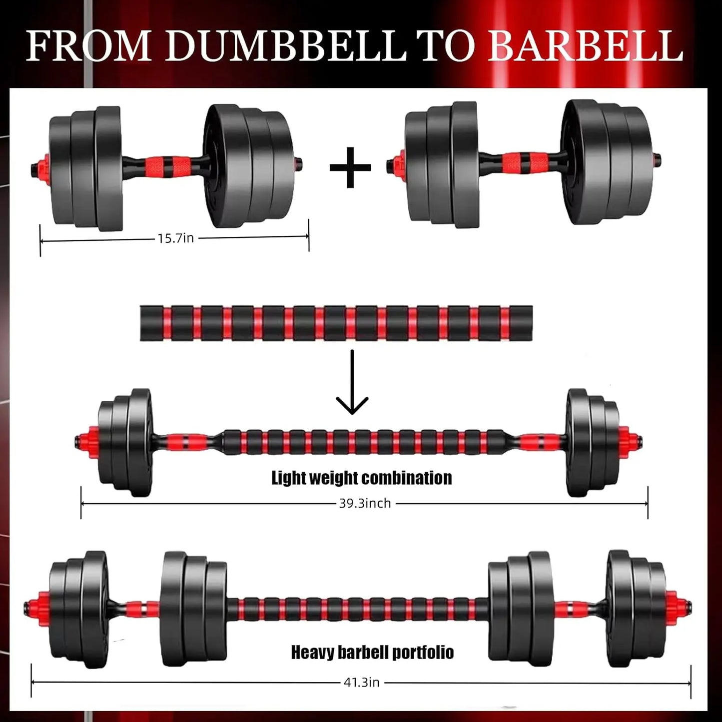 44bls Adjustable Dumbbell Set for Home Strength Training