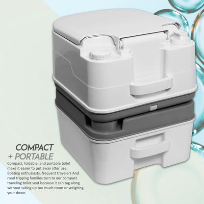 5.8 Gallon Portable Camping Toilet with Tissue Storage