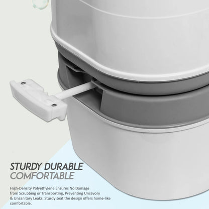 5.8 Gallon Portable Camping Toilet with Tissue Storage