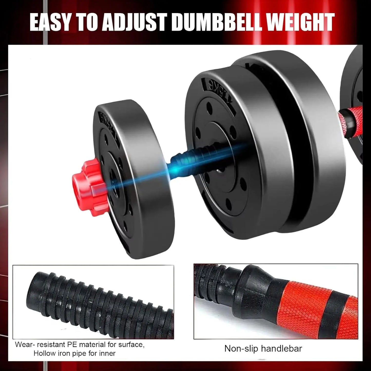 44bls Adjustable Dumbbell Set for Home Strength Training