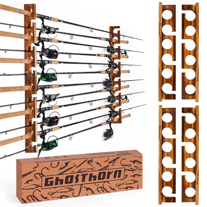 12 Pole Ceiling Mounted Fishing Rod Racks