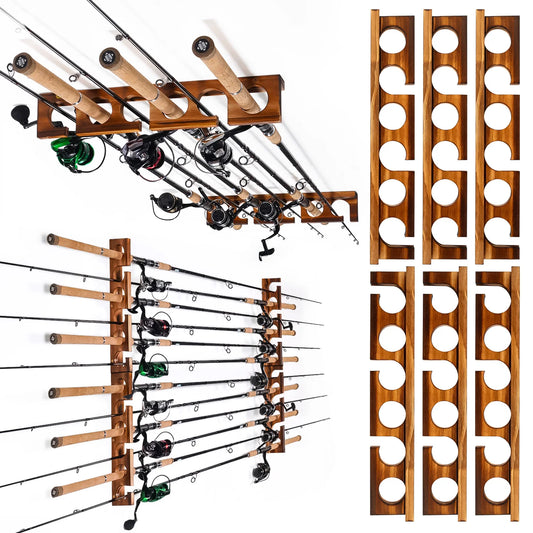 12 Pole Ceiling Mounted Fishing Rod Racks