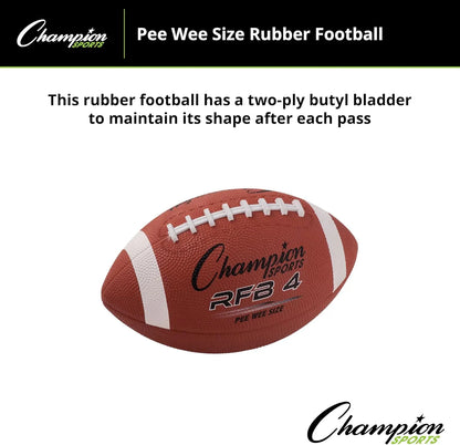 Durable All-Weather Grip Rubber Football