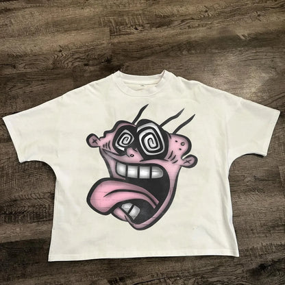 Chic American Anime Cartoon Cotton Men's Fashion Loose T-shirt