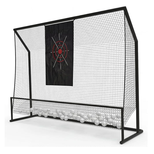 10x7.5FT Golf Practice Net for Indoor and Outdoor Use, Heavy Duty Swing and Chipping Trainer with Aim Cloth and Carry Bag