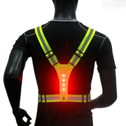 LED Cycling Running High Visibility Sports Vest Reflective Belt