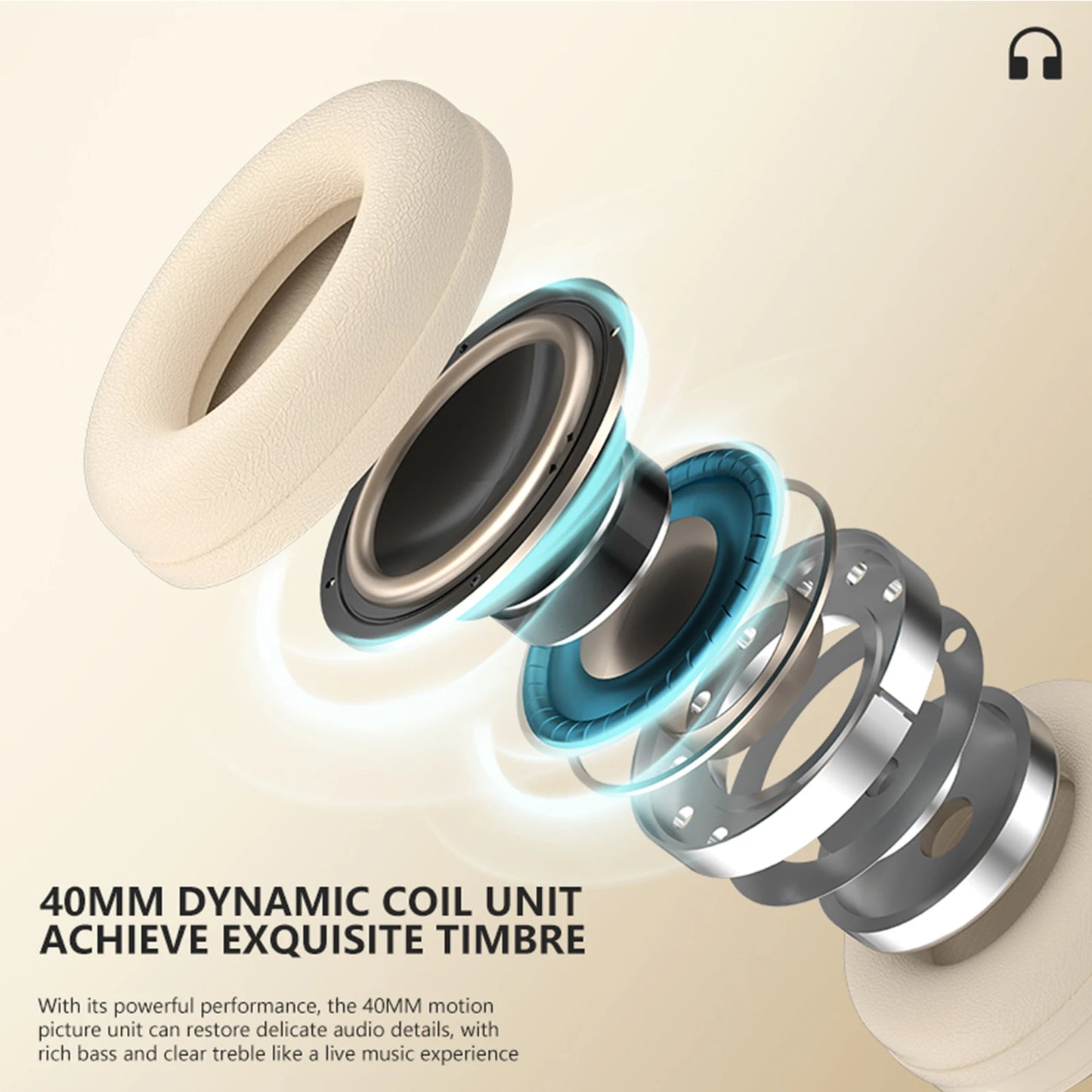 Wireless Bluetooth Over Ear Noise Reduction HIFI Stereo Headphones