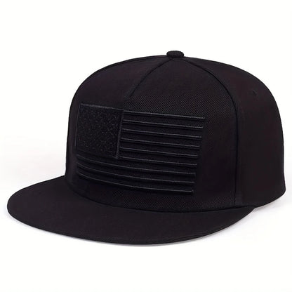 1piece Unisex US Flag Embroidered Hip Hop Cap Adjustable