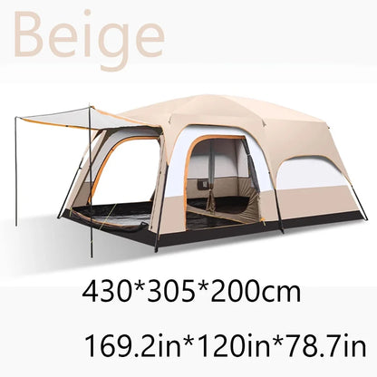Large Family 8-12 Person 2 Room Windproof Tent