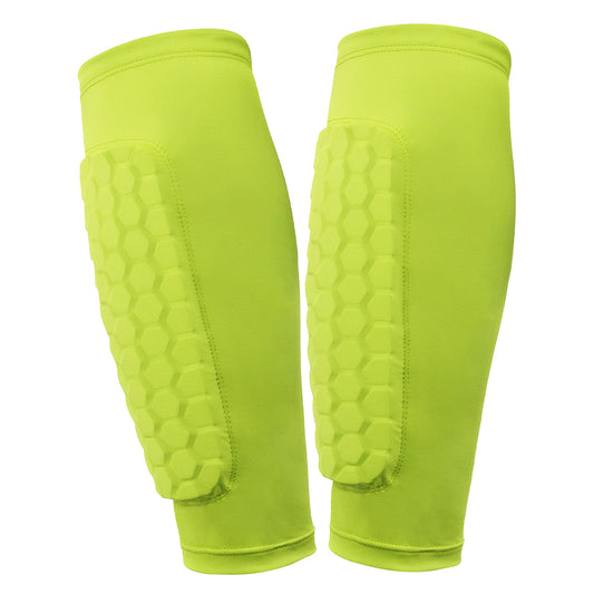 Soccer Shin Guards with Honeycomb Pads Lightweight Calf Protective