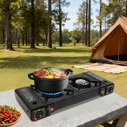 2 Burner Portable Butane Outdoor Camping Stove