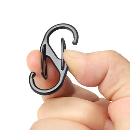 6Pcs S Shaped Metal Double Hook Carabiner