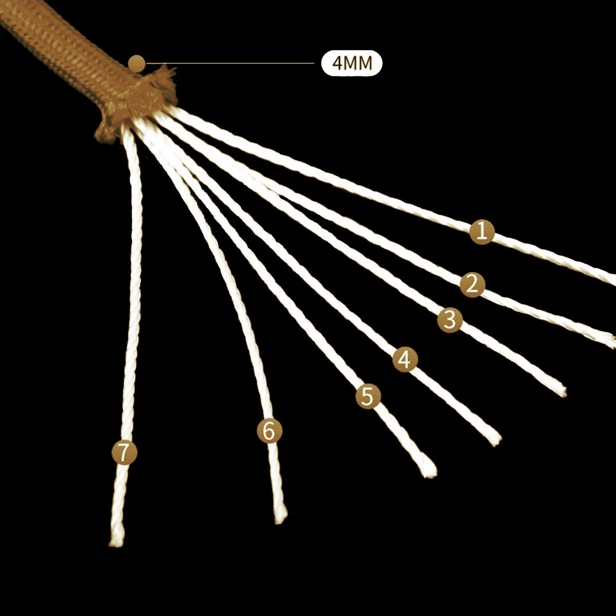 550-7 core Paracord Parachute Rope