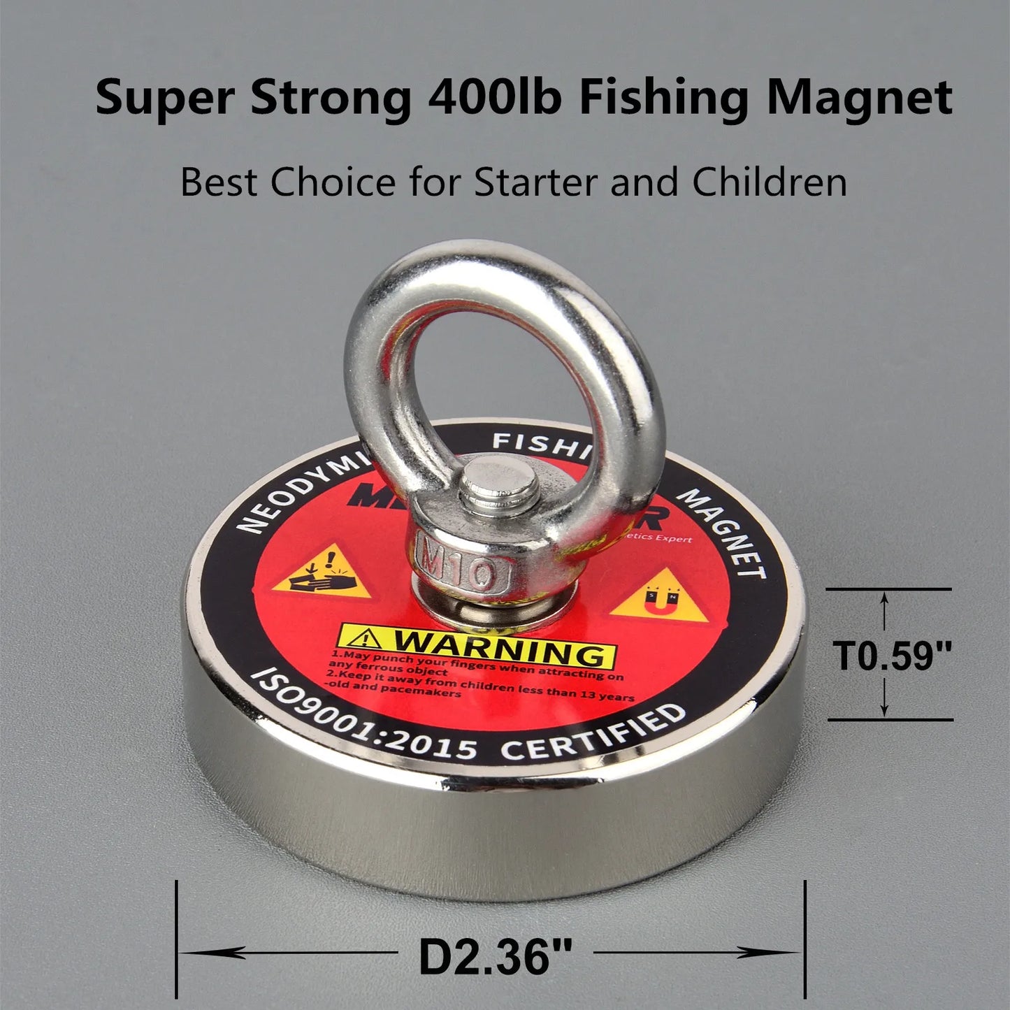 Fishing Magnet Kit 150KG/220KG Heavy Duty 49feet Rope Locking Carabiner