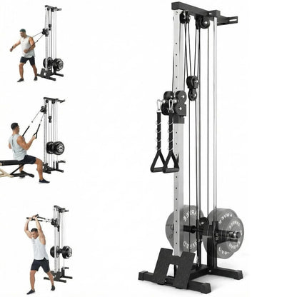 Wall Mount Cable Crossover Machine 18 Position, Dual Pulley System