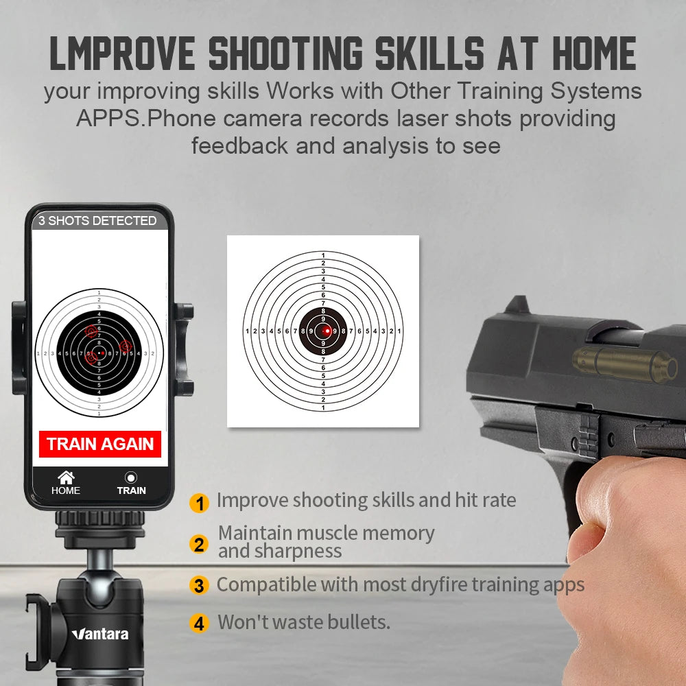 9mm Red Dot Laser Dry Fire Cartridge Pistol Trainer