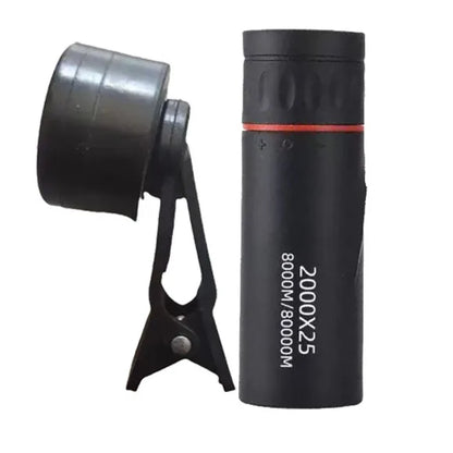 2000X25 HD Monocular Telescope, Compact for Hiking, Fishing, Camping