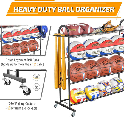Sports Ball, Equipment & Accessories Rack
