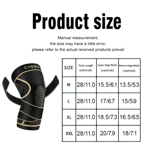 Copper Knee Sleeves with Two Straps