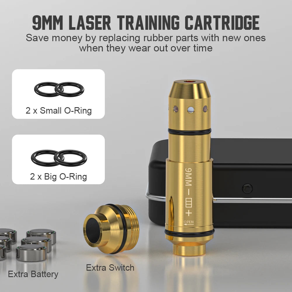 9mm Red Dot Laser Dry Fire Cartridge Pistol Trainer