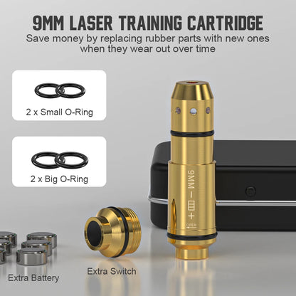 9mm Red Dot Laser Dry Fire Cartridge Pistol Trainer