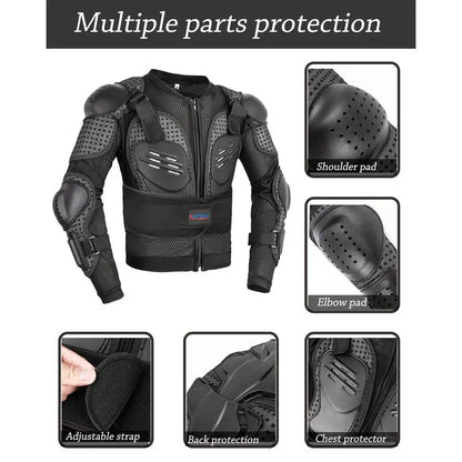 Motorcycle Skateboard Back Chest Elbow Armor Protection Jacket