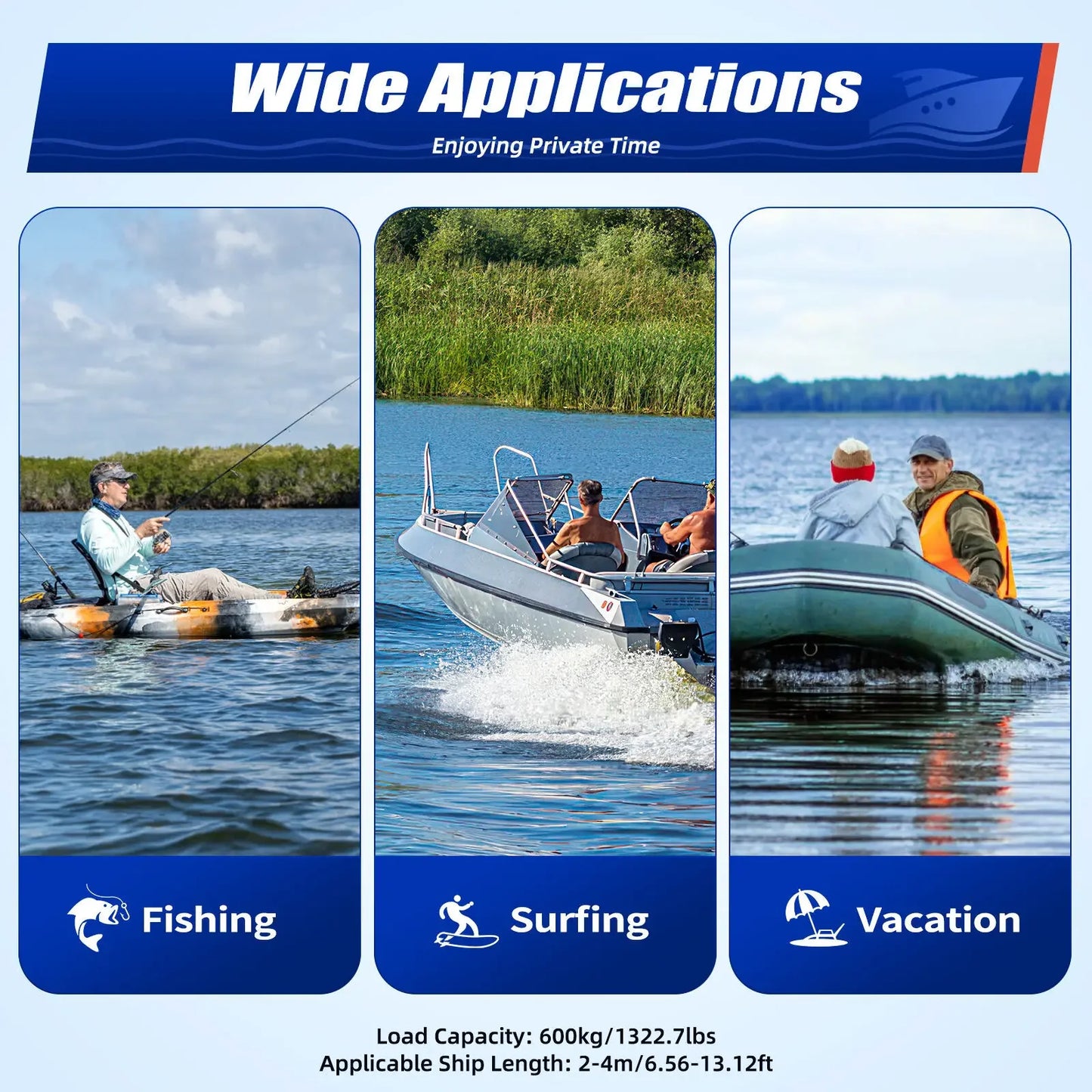 660W Electric Outboard Trolling Boat Motor