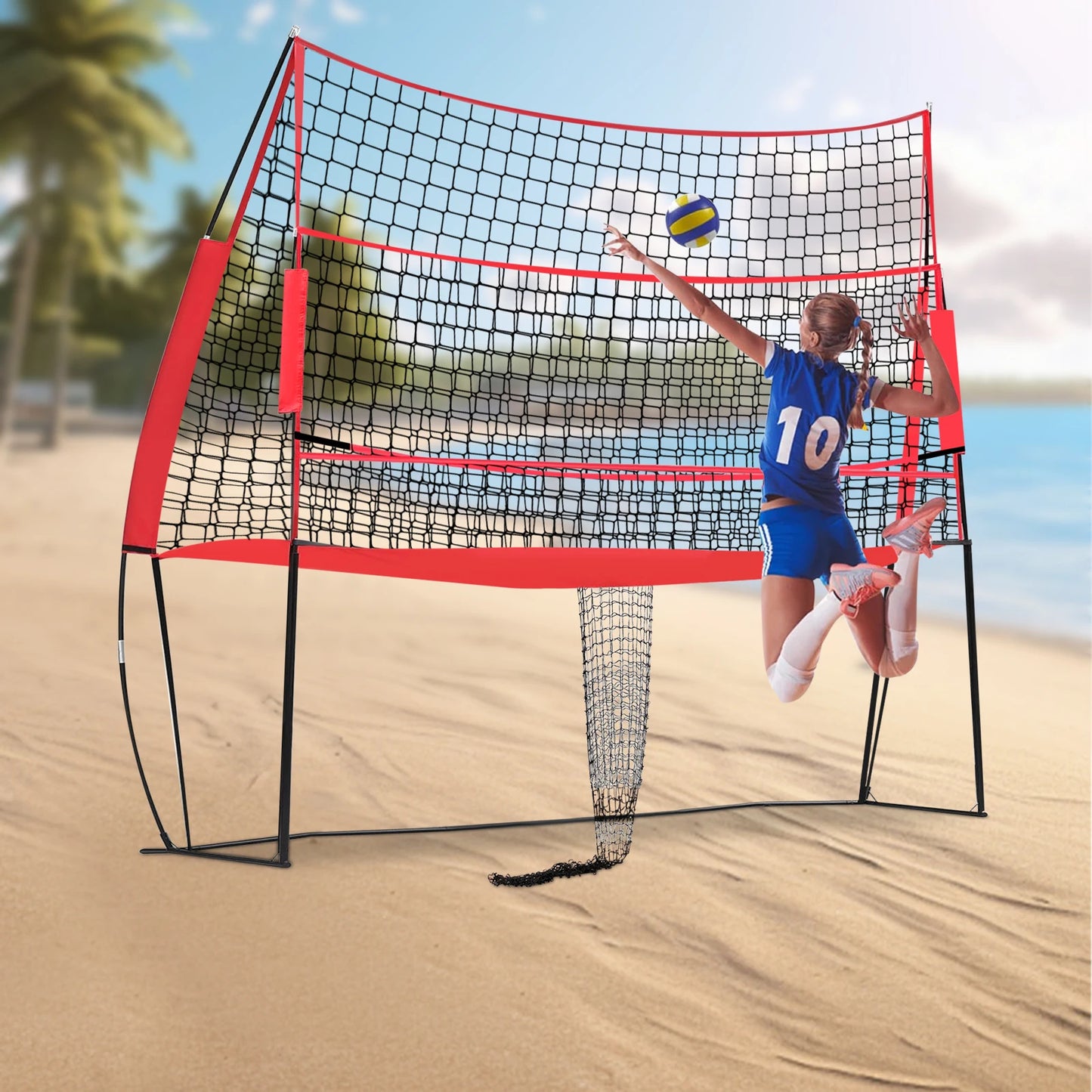 Adjustable Tennis/Badminton/Volleyball Nylon Training Net