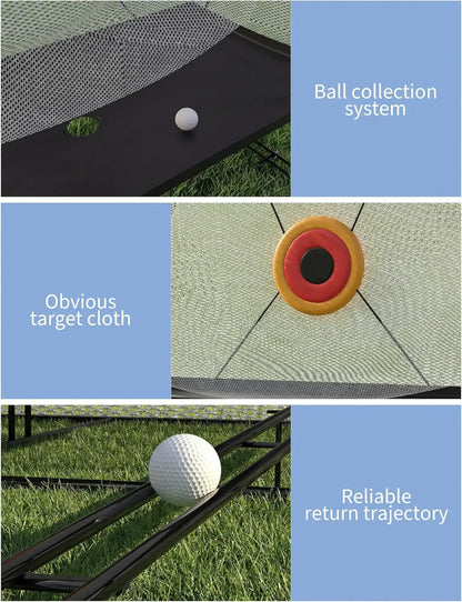 Golf Cage 10x8Ft Practice Hitting Net with Ball Return