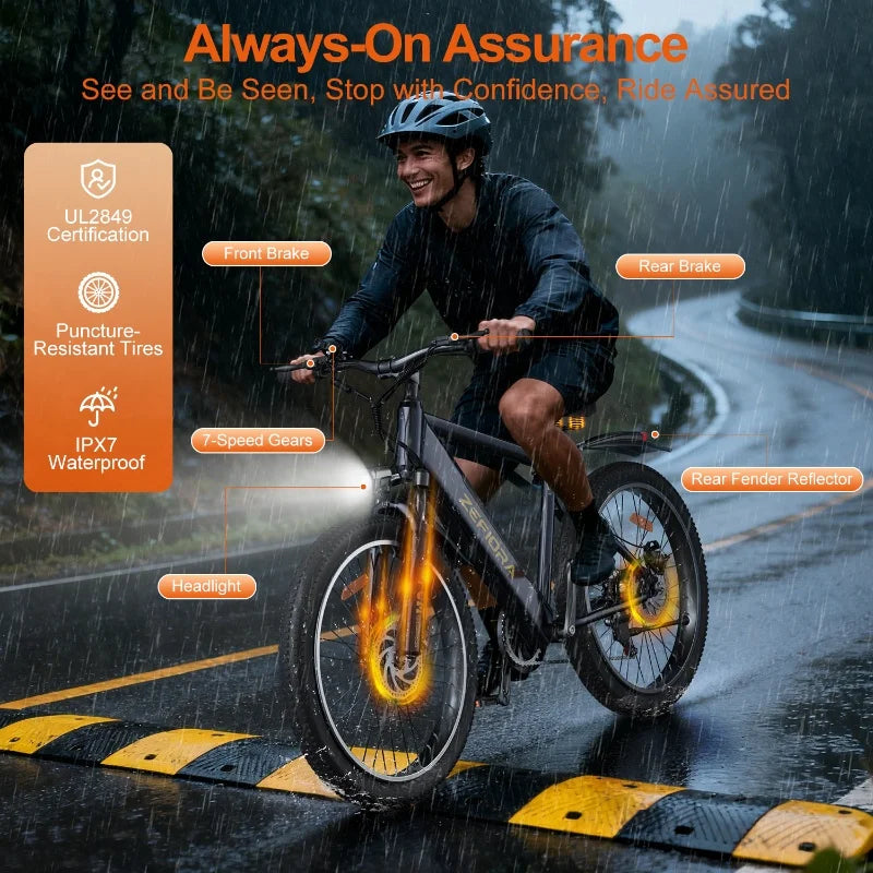M10 26 29er Mountain Bikes,48v Aluminum Alloy 1000w Motor Ebike, Adjustable Brake Seat,for Cycling Electric Bicycle