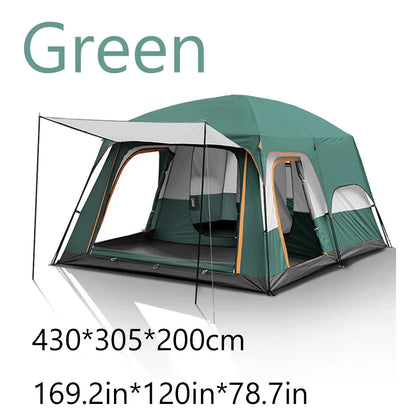 Large Family 8-12 Person 2 Room Windproof Tent