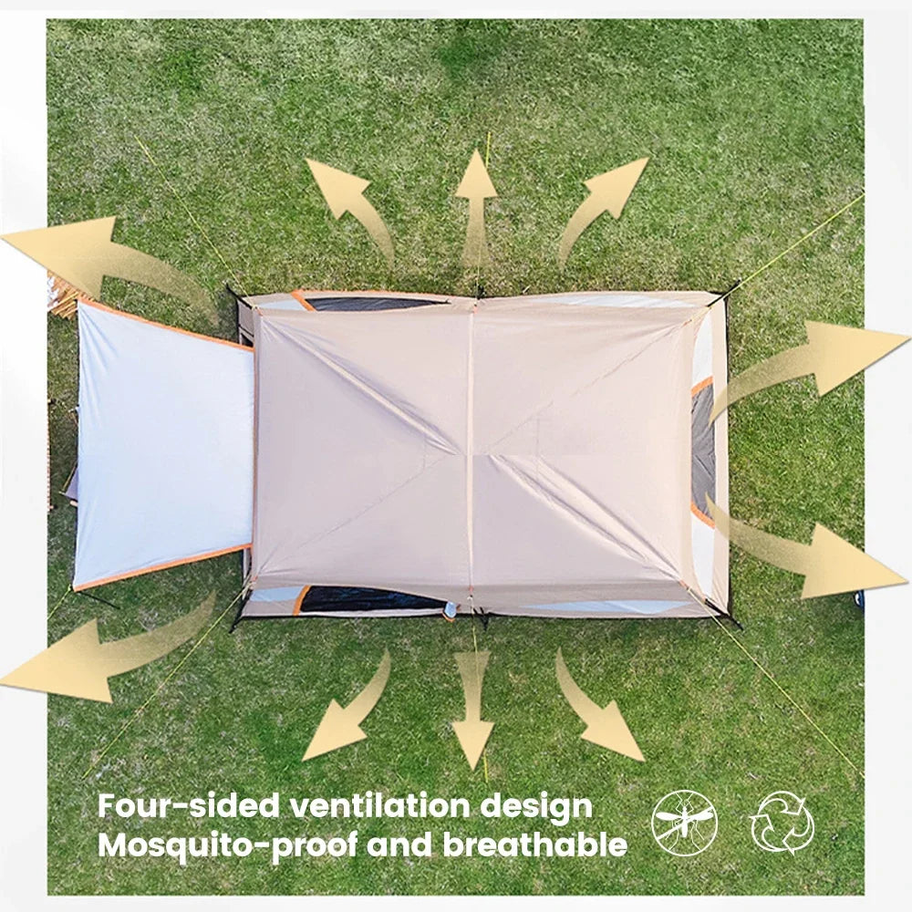 Large Family 8-12 Person 2 Room Windproof Tent