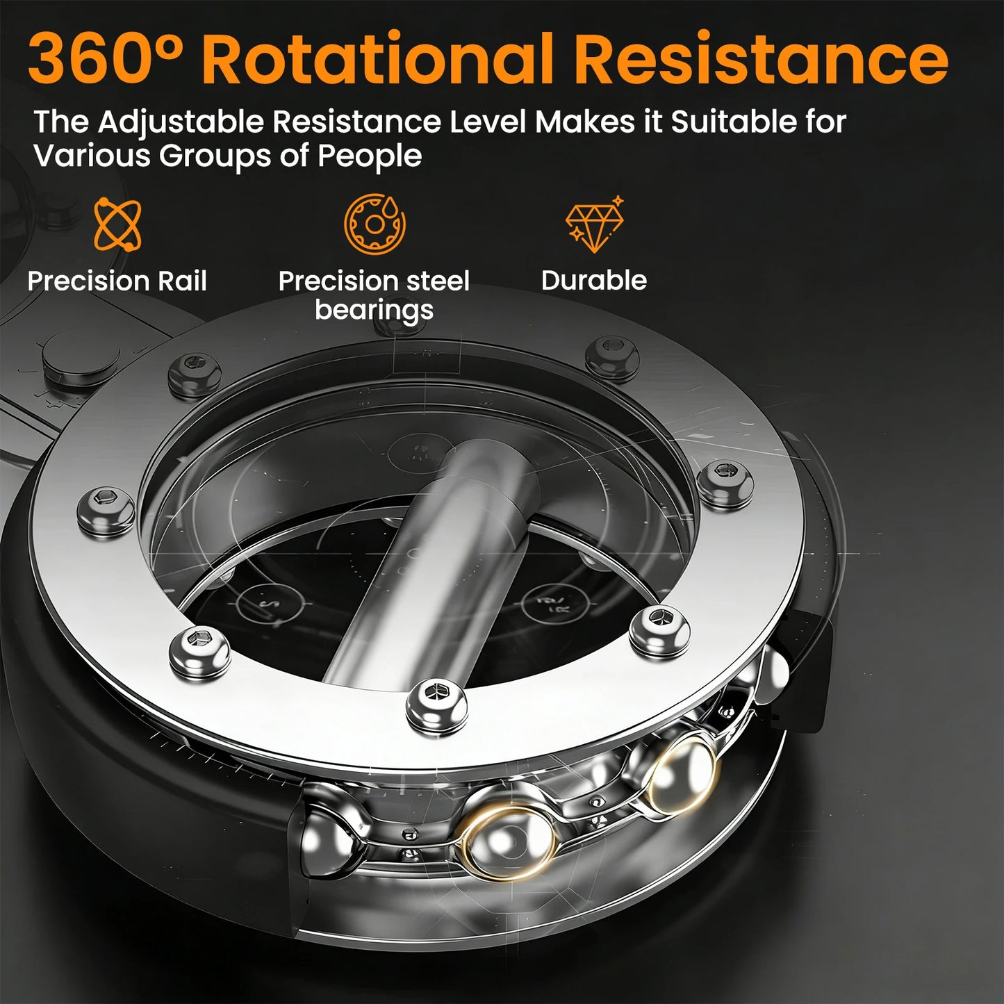 Rotator Machine Adjustable Forearms Grip Strength 8-15 lb Exerciser