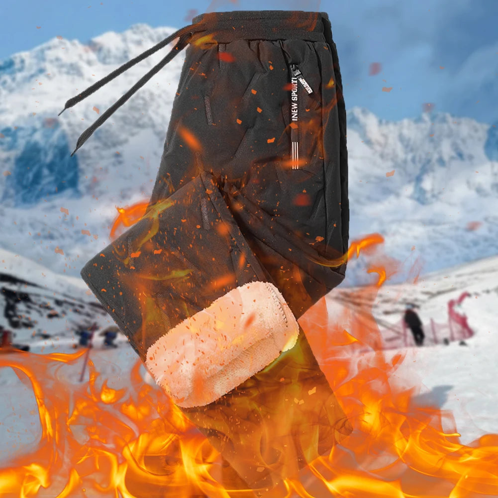 Men Casual Waterproof Fleece Track Sweatpants