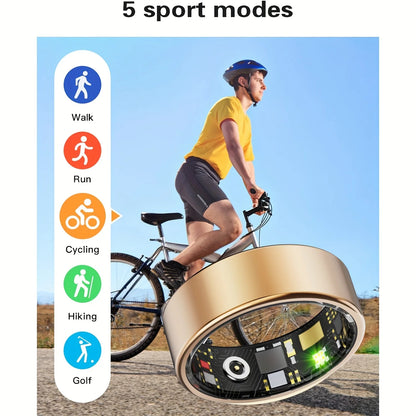 Smart ring, sleep and motion monitoring, iPhone/ Android compatible
