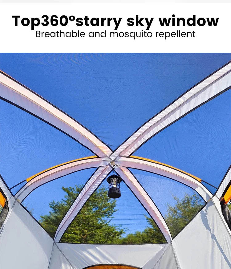 Large Family 8-12 Person 2 Room Windproof Tent