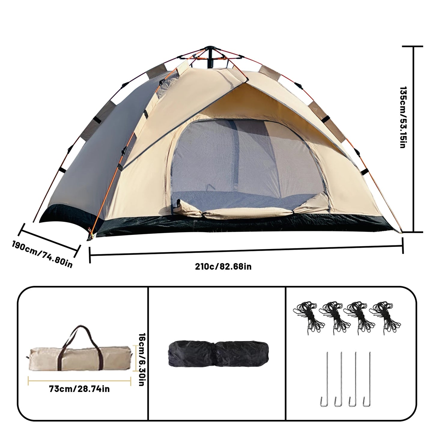 2-4 Person Lightweight Windproof Camping Tent