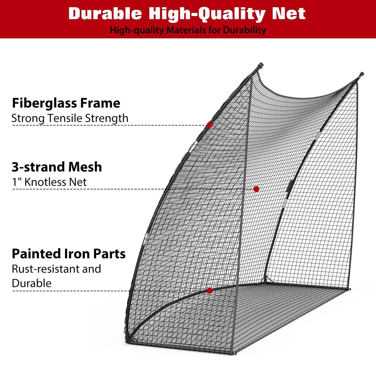 Golf Practice Net 10x7 FT With Carry Bag Tool-Free Setup