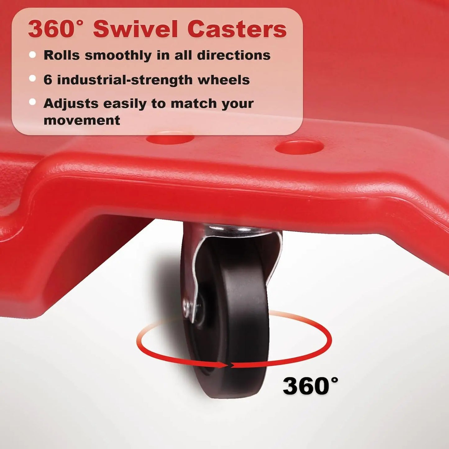 Mechanic Creeper - 40 Inch with Padded Headrest and Dual Trays