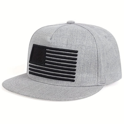 1piece Unisex US Flag Embroidered Hip Hop Cap Adjustable