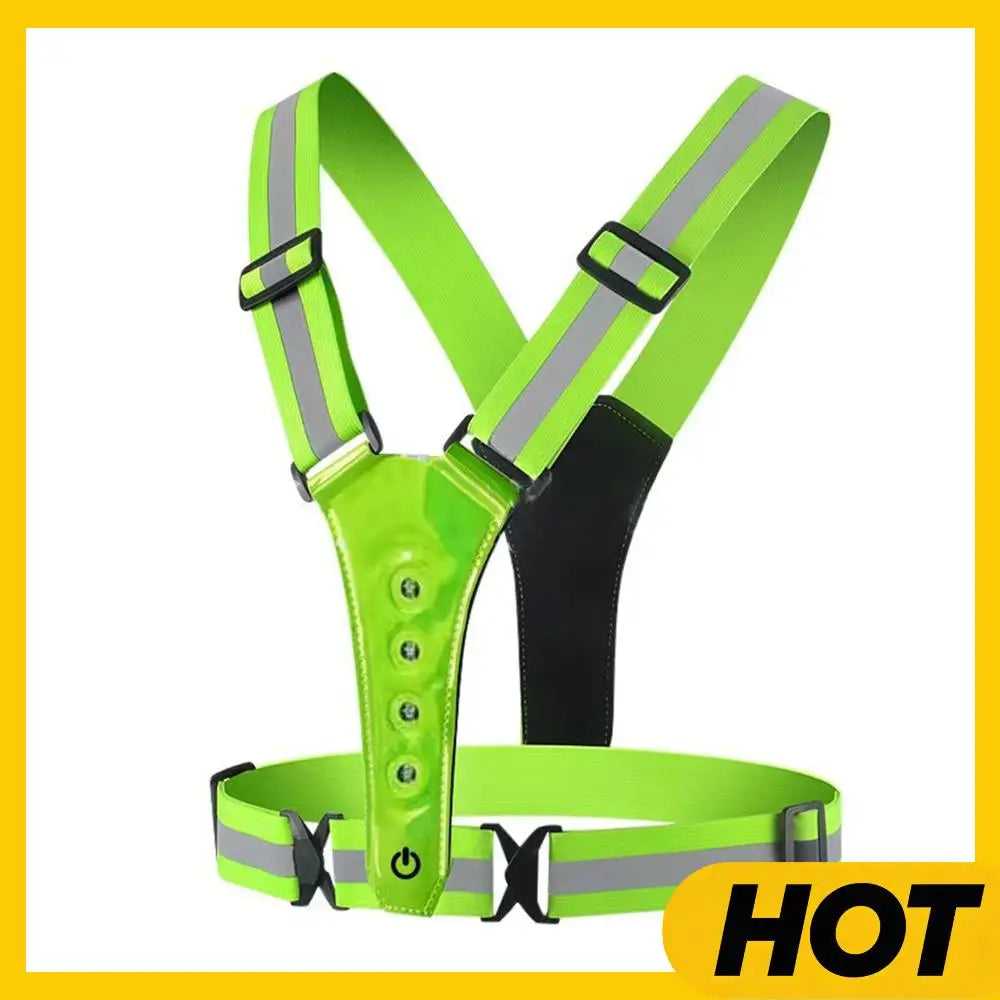 LED Cycling Running High Visibility Sports Vest Reflective Belt